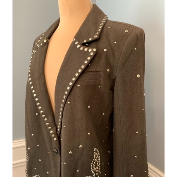 Free People Suit Set Womens 4 Embellished Blazer Pants Studded Southwestern - Picture 2 of 16